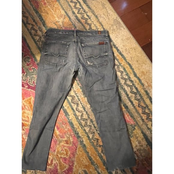 Seven 28 Josefina Embellished Skinny Boyfriend Jeans Distressed Button Front - Picture 11 of 12